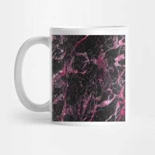 Dark marble with fuchsia Mug